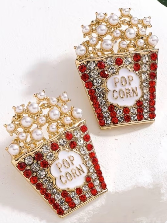Jewelry - Pearl & Crystal Popcorn Stud Earrings